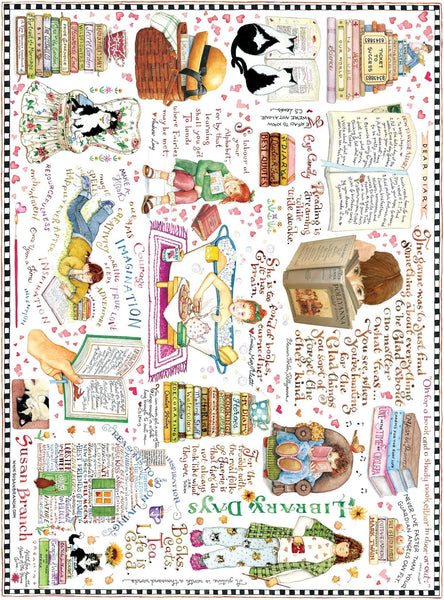 1000 Piece Books & Cats Susan Branch Jigsaw Puzzle