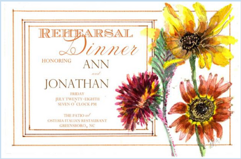 Assorted Asters Boxed Invitations