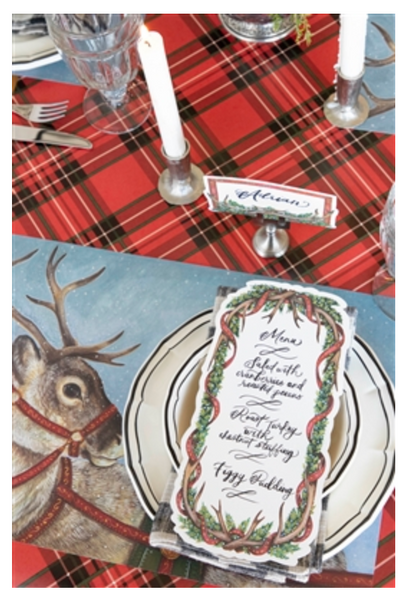 Red Plaid Table Runner - 20" x 25'