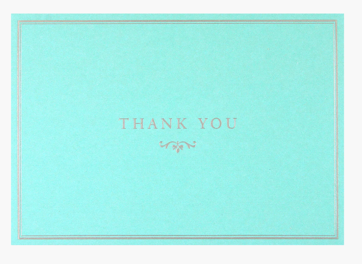 Blue Elegance Thank You Notes