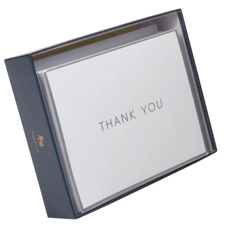 Silver Boxed Thank You Note Cards