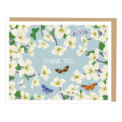 Dogwood Thank You Note Card: BOX OF 10