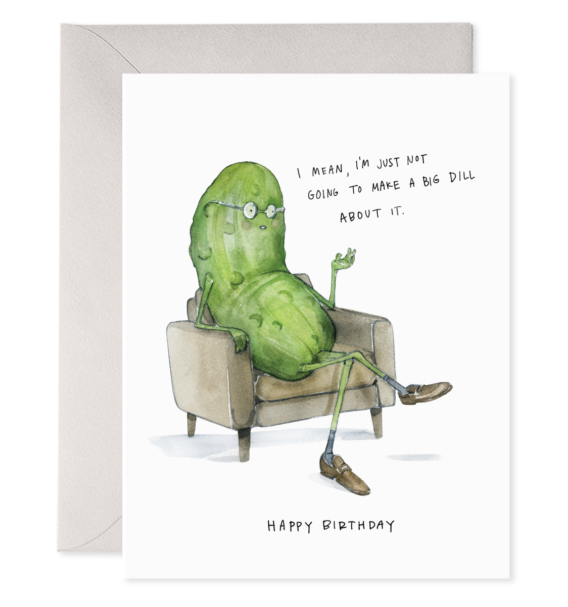 Big Dill Pickle Birthday Greeting Card