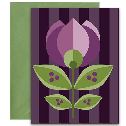 Mid Century Modern Tulip Flower Note Card Boxed Set