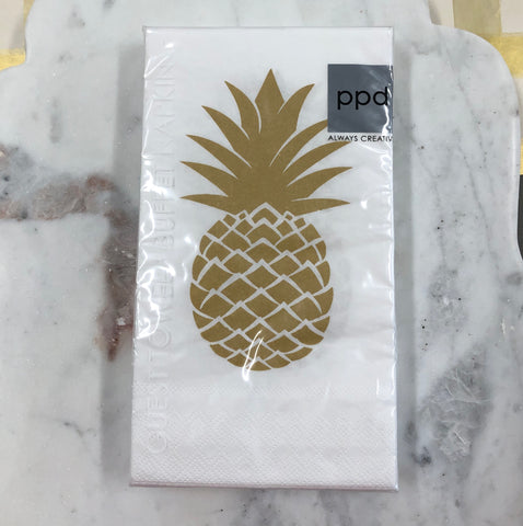 Golden Pineapple Guest Towel