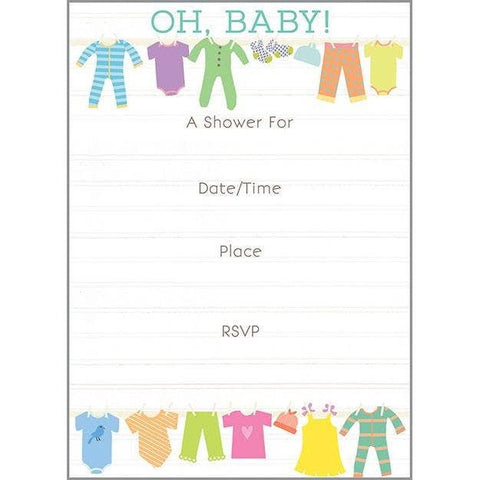 Fill in Invitation - Baby Clothesline