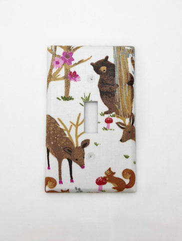 Woodland Friends Wide Light Switch Plate Cover