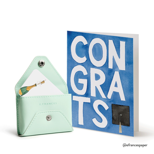 Blue Congrats Grad | Graduation Greeting Card