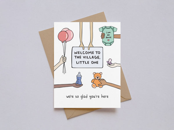 Welcome to the Village New Baby Card