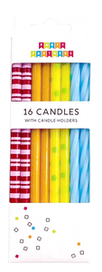 Mixed Rainbow 16 Candle Set