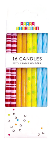 Mixed Rainbow 16 Candle Set