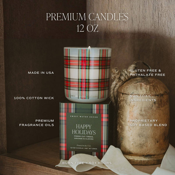 *NEW* Happy Holidays 12 oz Boxed Soy Candle - Gifts