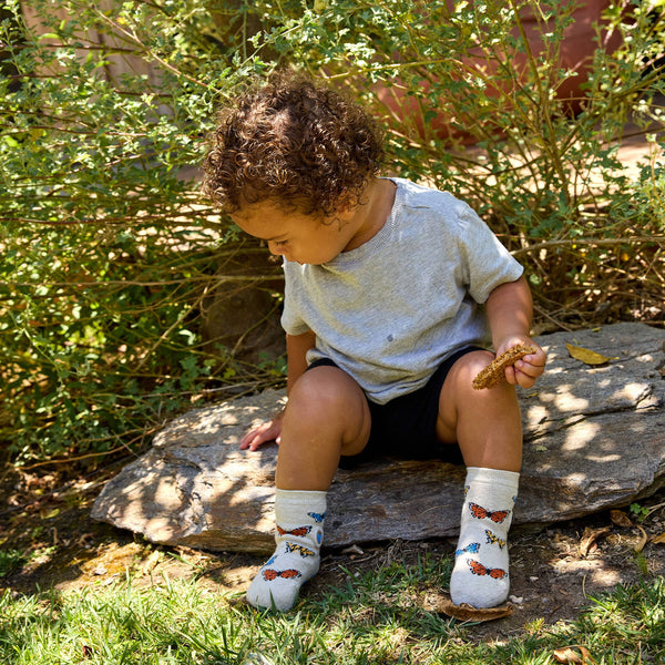 Kids Socks that Protect Butterflies | Organic Cotton Socks: Preschool