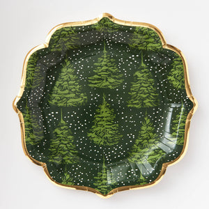 Elegant Greenery Large Christmas Plates