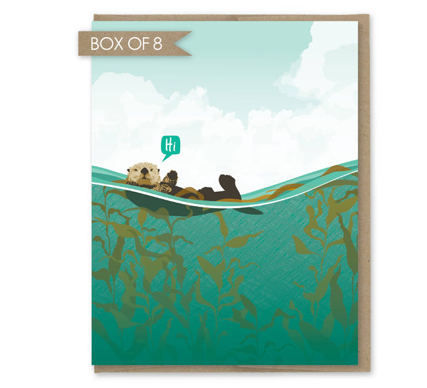 Hi Sea Otter Card - Box of 8