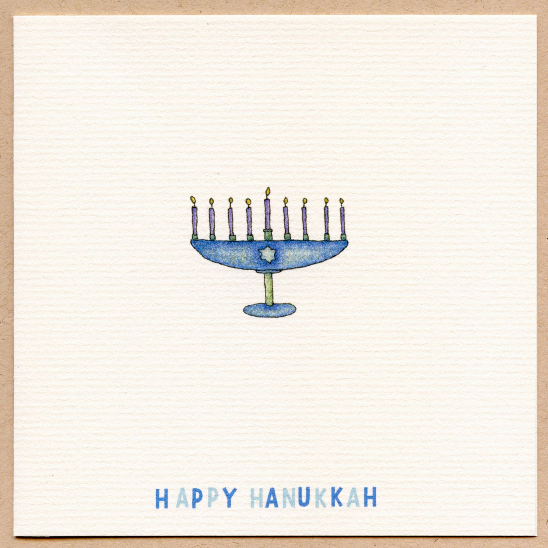 Happy Hanukkah-Box of 10 Greeting Cards  : Kraft