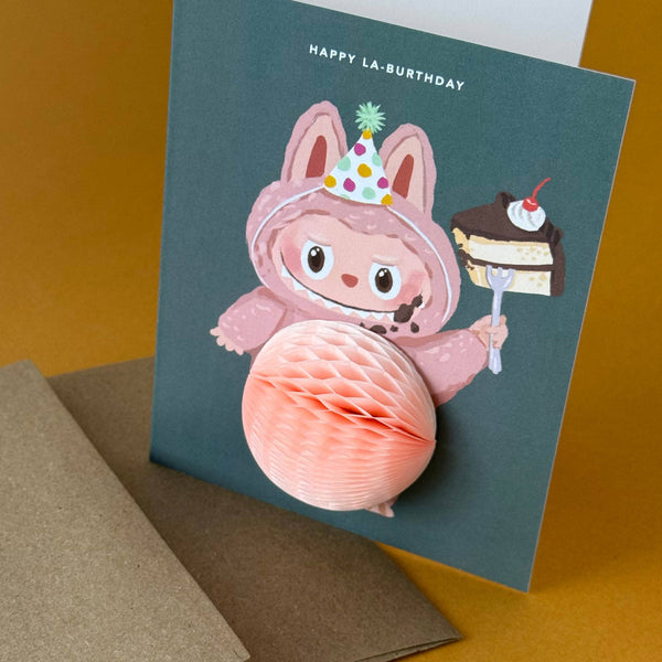 Pop-up Card - Happy Labubu Birthday