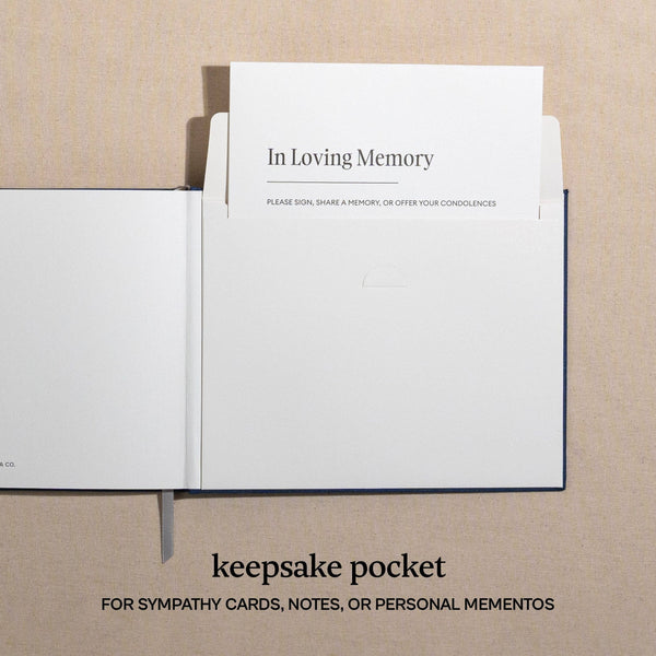 Funeral Guest Book for Memorial Service, in Loving Memory: Navy