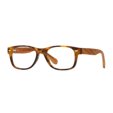 Shaw- Matte Walnut Tort / Walnut Wood + Blue Light Lens: 2.25