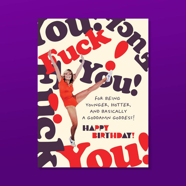 GODDESS! birthday card - red option