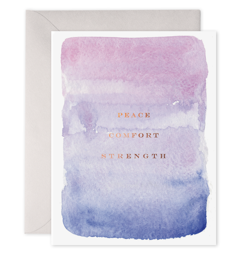 Peace Comfort Strength | Sympathy Condolence Support Card: 4.25 X 5.5 INCHES