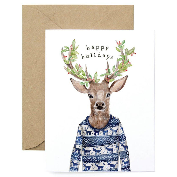 Festive Reindeer Greeting Card Box Set