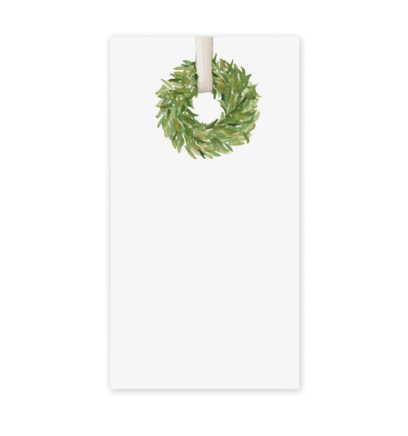 Wreath Notepad | Christmas Holiday Notepad: 3.5x6.5