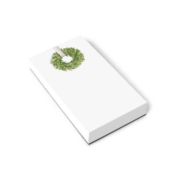 Wreath Notepad | Christmas Holiday Notepad: 3.5x6.5