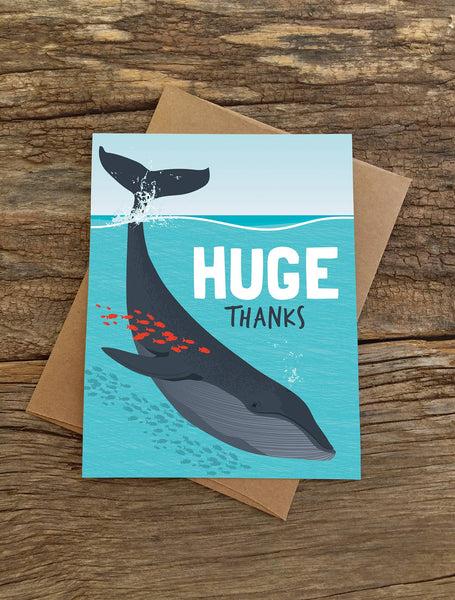 Huge Thanks Whale Card - Box of 8