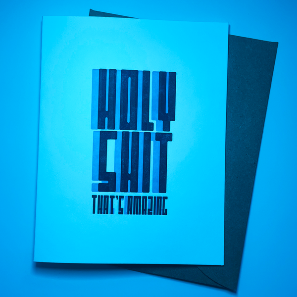 Holy Shit 3-D Secret Decoder Letterpress Card