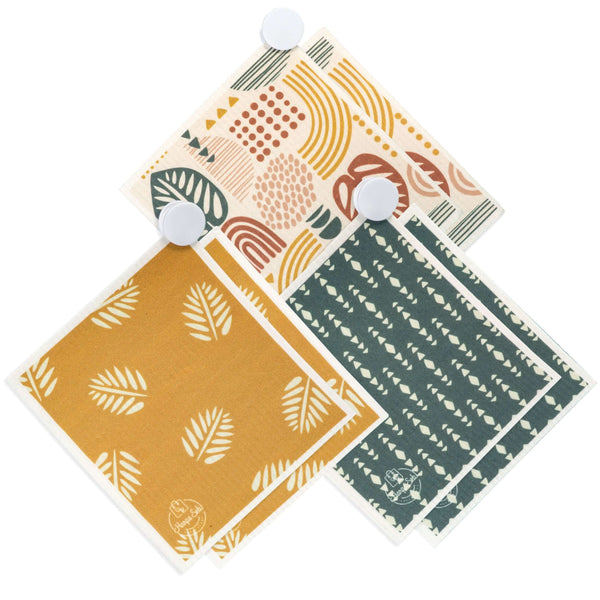 6 Pack - Don't Leaf Me Swedish Dishcloth Set