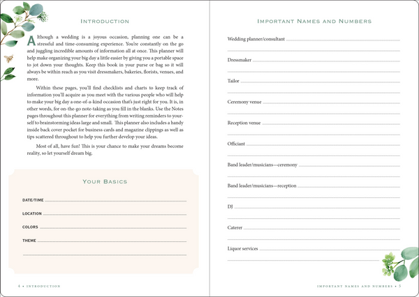 The Wedding Planner Checklist (Eucalyptus Design)