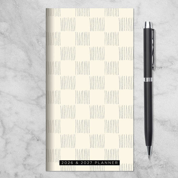 2026-2027 Checkerboard Small Monthly Pocket Planner
