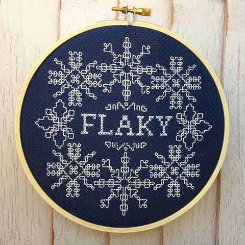 Flaky Counted Cross Stitch DIY KIT