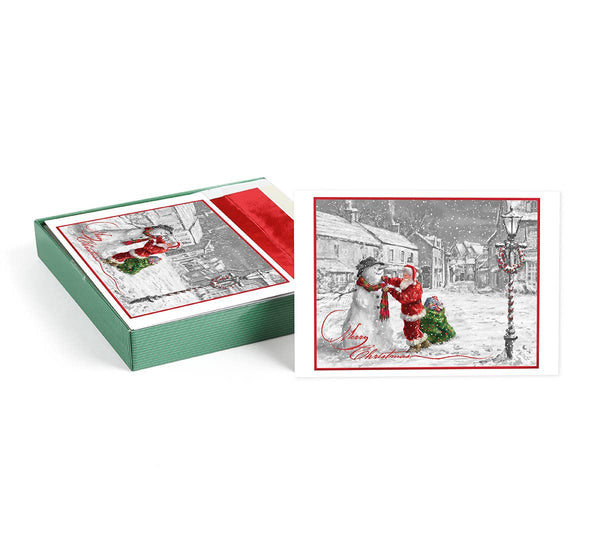 Santa & Snowman Boxed Holiday Cards