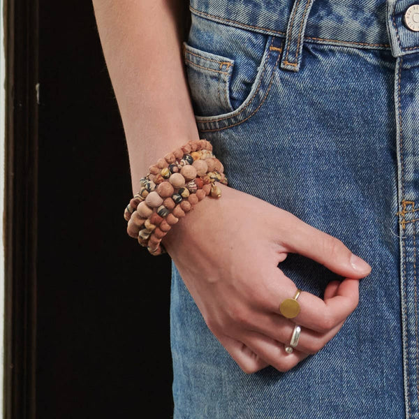 Kantha Desertscape Spiral Bracelet