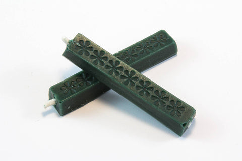 Short Sealing Wax Sticks with Wick - Dark Green: Dark Green