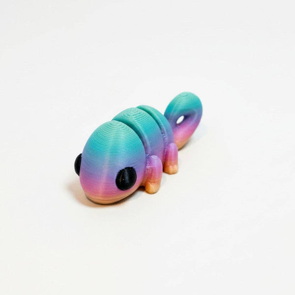 Chameleon (Rainbow) • Mini 3D Printed Articulated Animal • Flexi Animals • Pocket Pets • Pocket Pals • Desk Pets [2025]