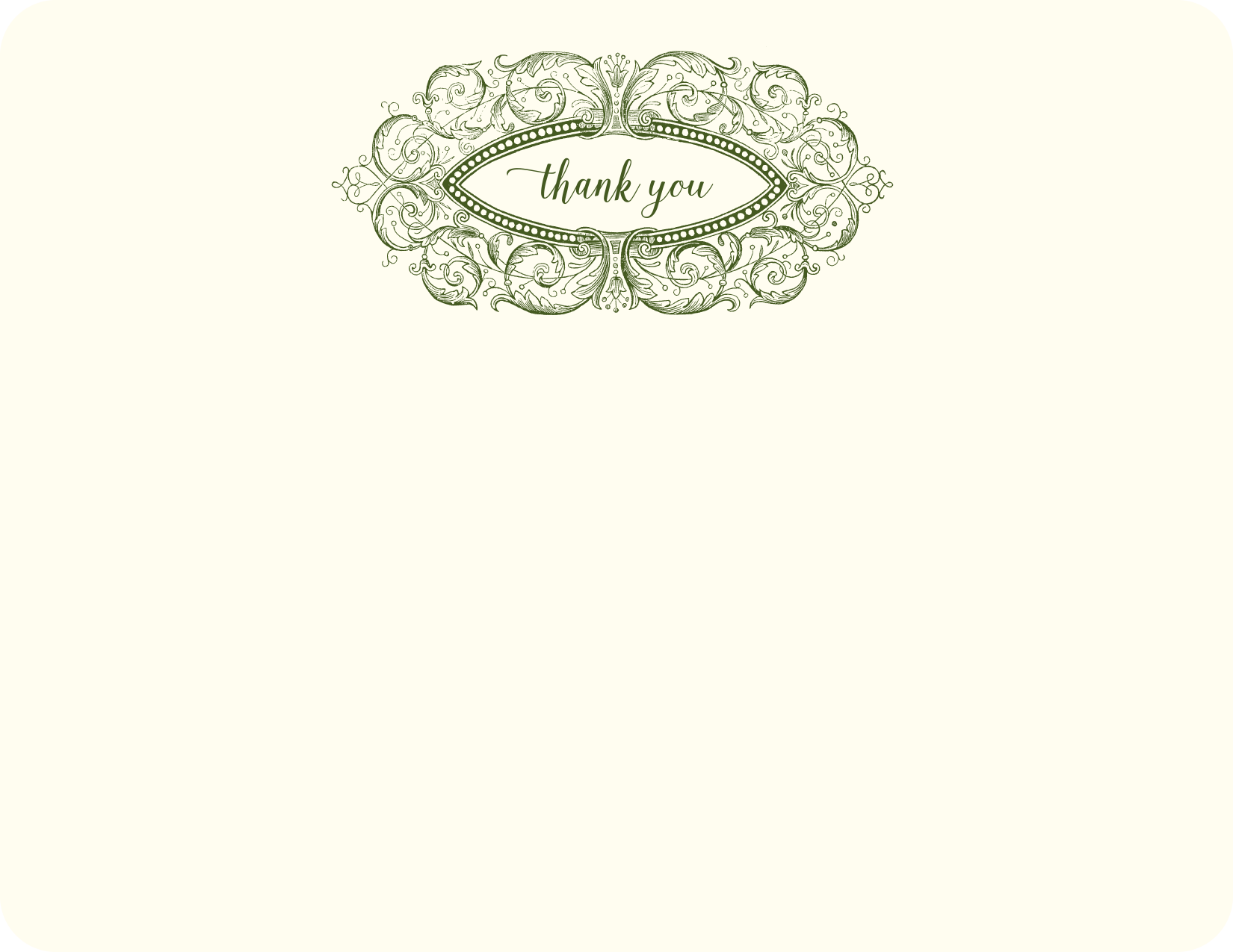 Thank You Cartouche Notes – RSVPNotes.com
