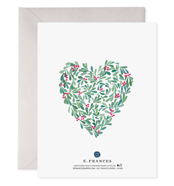 Holly Heart Holiday Card (Boxed Set of 6) Christmas