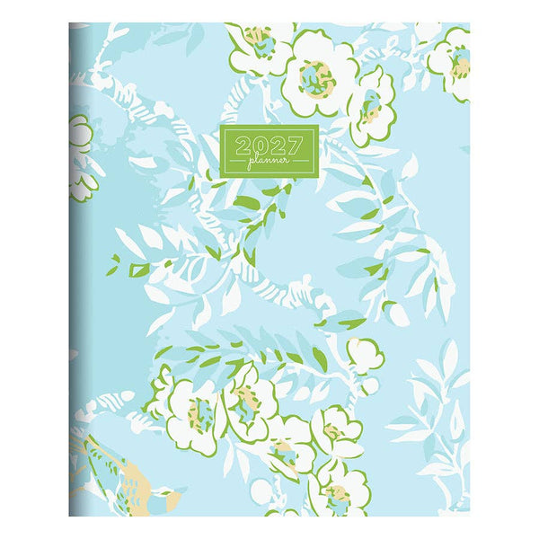 2027 Baby Blue Blooms Medium Monthly Planner