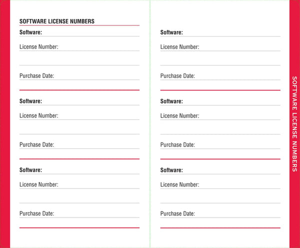 Pocket Internet Address & Password Logbook