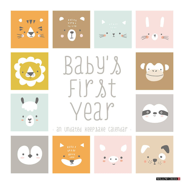 Baby's First Year Undated Keepsake Wall Calendar