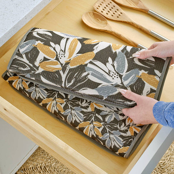 Leaf Tiles Microfiber Dish Drying Mats, Quick Drying