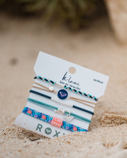 K'lani x Roxy Ocean Bloom - Hair Tie Bracelet: Medium