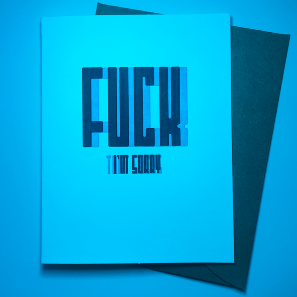 Fuck 3-D Secret Decoder Letterpress Card