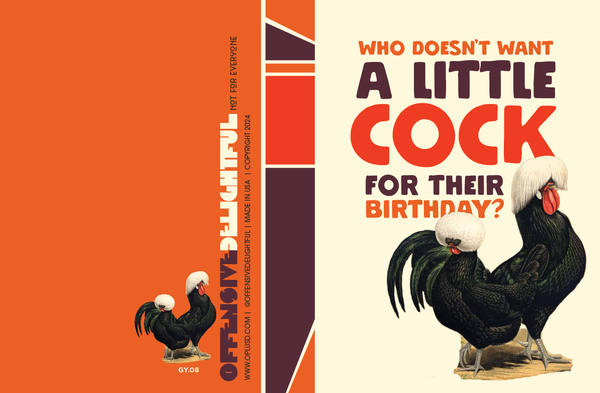A LITTLE COCK sexy birthday card