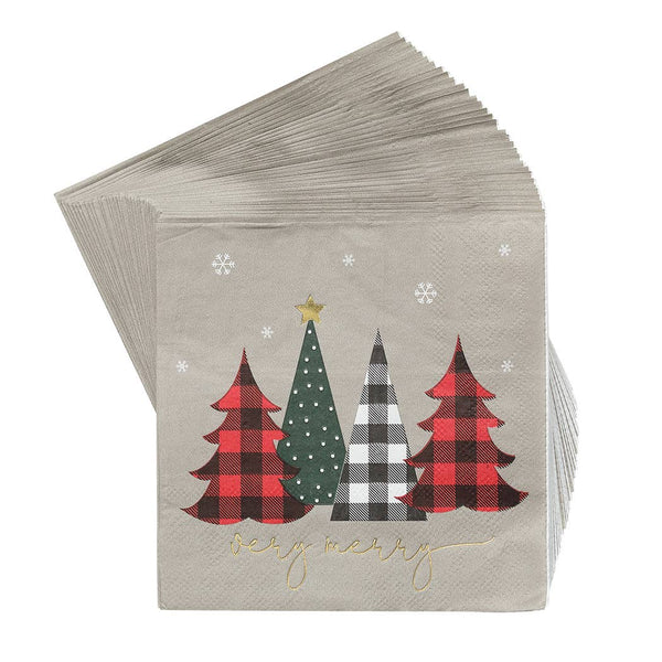 Buffalo Plaid Trees Napkin