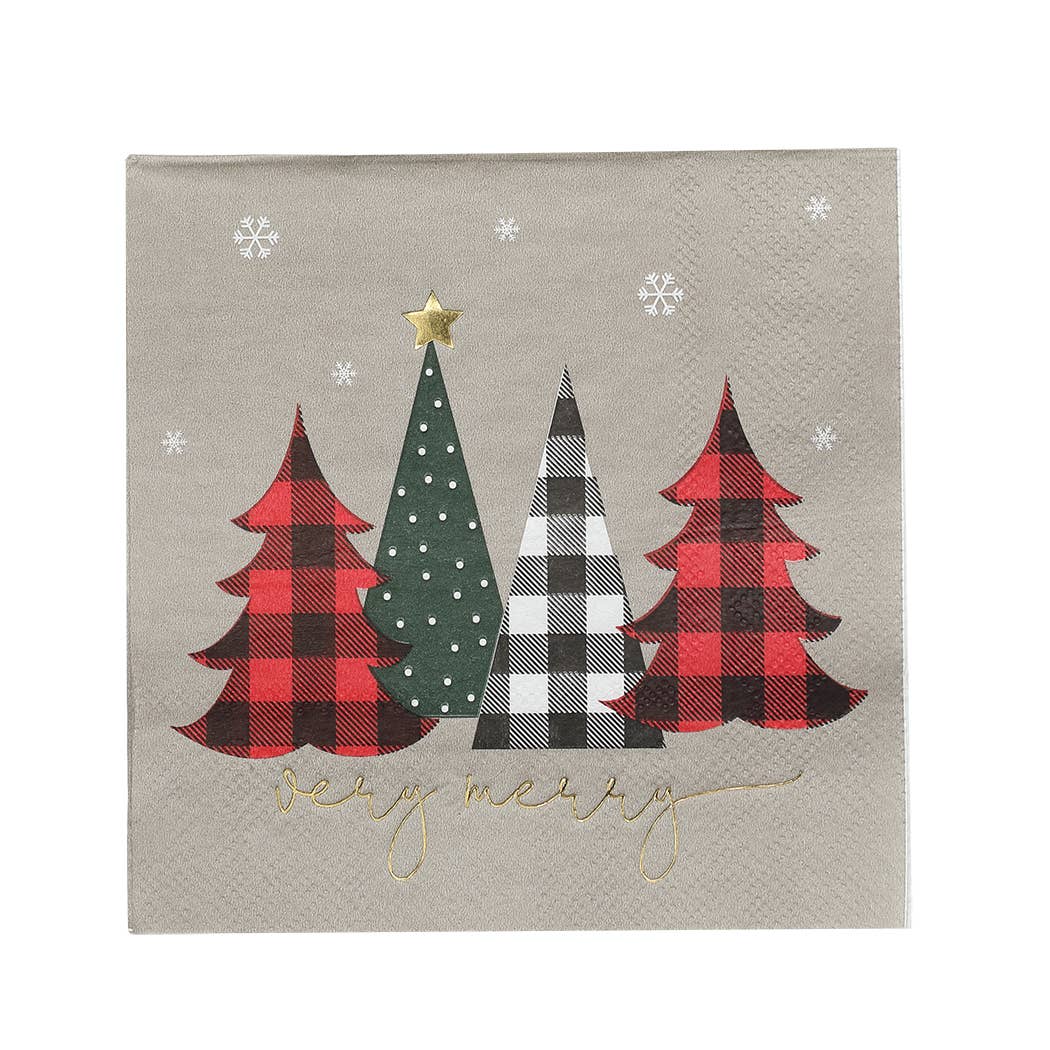 Buffalo Plaid Trees Napkin