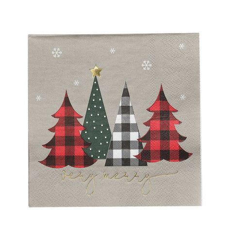 Buffalo Plaid Trees Napkin